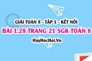 Giải bài 1.28 trang 21 Toán 8 Tập 1 SGK Kết nối tri thức